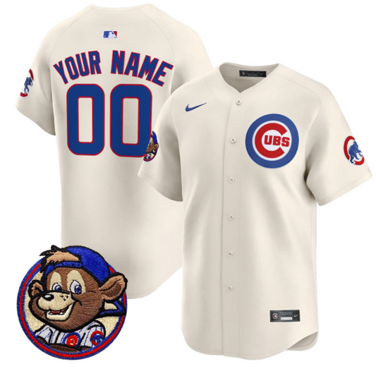 Custom Chicago Cubs Jersey Clark Patch Vapor Premier Limited Stitched Cream