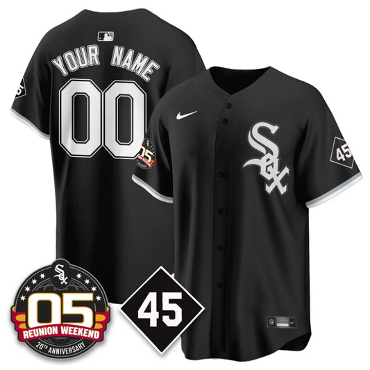 Custom Chicago White Sox Jersey Bobby Jenks 2025 Reunion Weekend Black