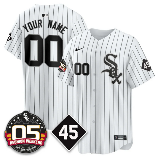 Custom Chicago White Sox Jersey Bobby Jenks 2025 Reunion Weekend White