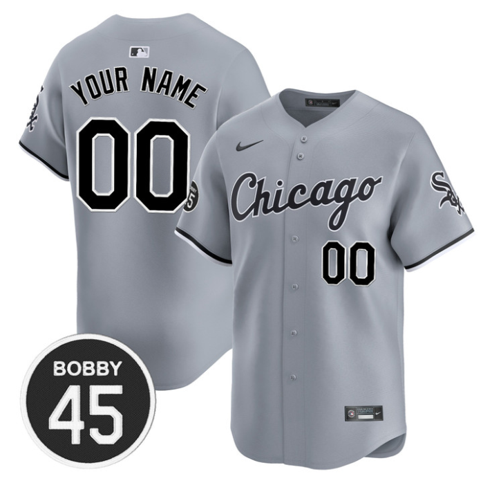 Custom Chicago White Sox Jersey Bobby Jenks Vapor Premier Limited Gray Road