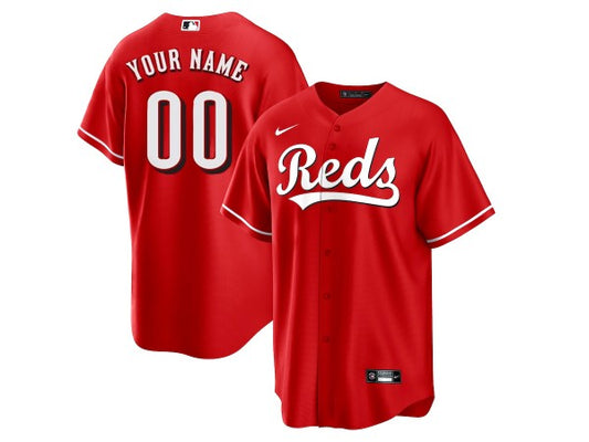 Custom Cincinnati Reds Cool Base Jersey - Red