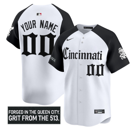 Custom Cincinnati Reds Jersey Gothic Queen City Edition Stitched Alternate