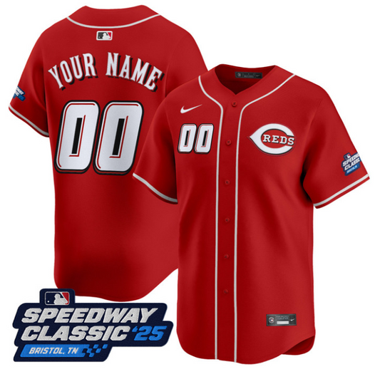 Custom Cincinnati Reds Jersey Name, Number Speedway Classic Stitched Red