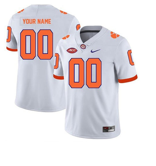Custom Clemson Tigers Jersey Name and Number College NCAA Football White