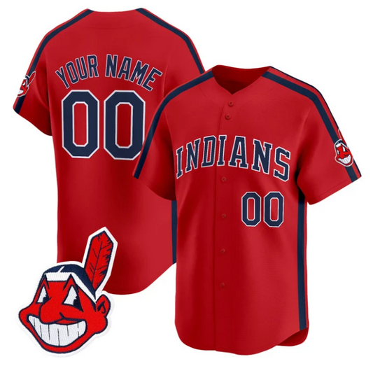 Custom Cleveland Indians Jersey Ricky Wild Thing Vaughn Stitched Red