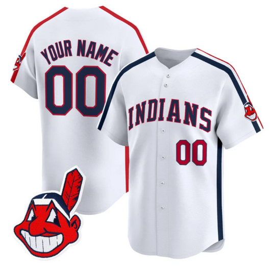 Custom Cleveland Indians Jersey Ricky Wild Thing Vaughn Stitched White