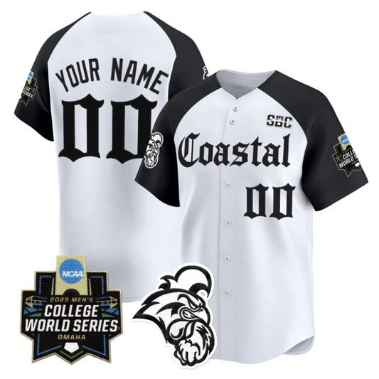 Custom Coastal Carolina Jersey 2025 World Series Gothic Edition Stitched