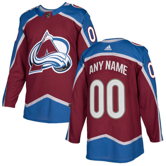 Custom Colorado Avalanche Burgundy Home Stitched NHL Jersey