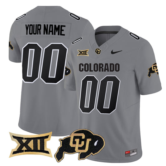 Custom Colorado Buffaloes Jersey 2025 Vapor Limited Stitched Gray