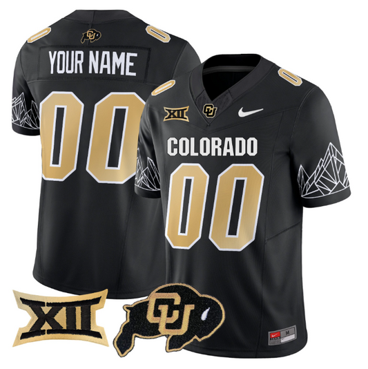 Custom Colorado Buffaloes Jersey Name, Number 2025 Limited V2 Stitched Black