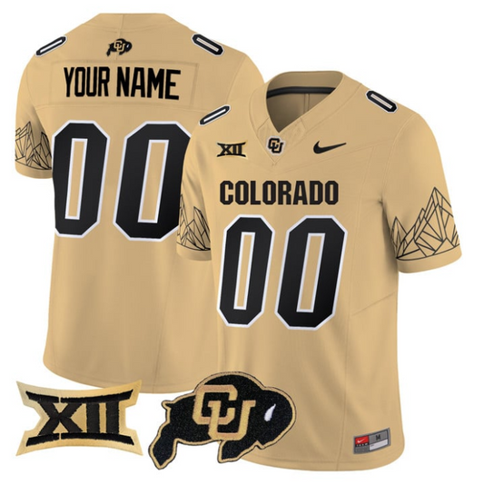Custom Colorado Buffaloes Jersey Name, Number 2025 Limited V2 Stitched Gold