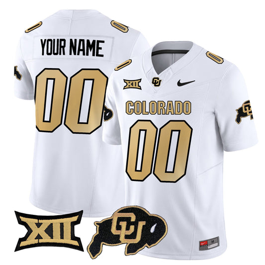 Custom Colorado Buffaloes Jersey 2025 Vapor Limited Stitched White