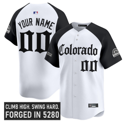 Custom Colorado Rockies Jersey Gothic Mile High Shadows Edition Stitched