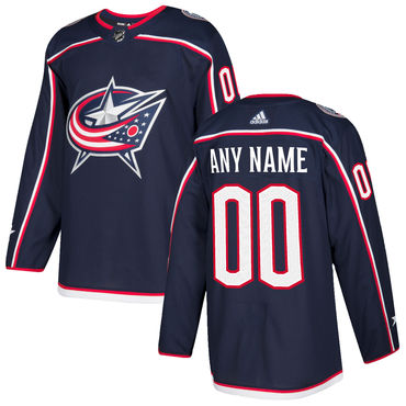 Custom Columbus Blue Jackets Navy Blue Home Stitched NHL Hockey Jersey