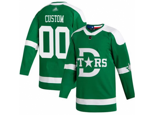 Custom Dallas Stars Green Winter Classic Jersey