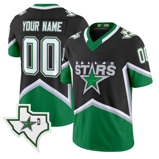Custom Dallas Stars Jersey 99 Throwback Vapor Football Style Stitched