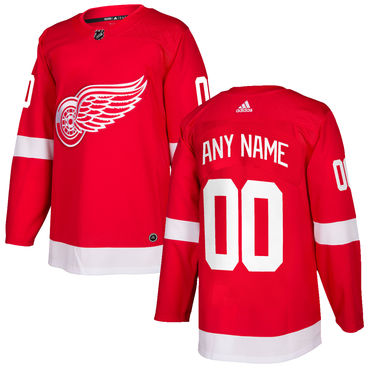 Custom Detroit Red Wings Red Home 2017-2018 Hockey Stitched NHL Jersey