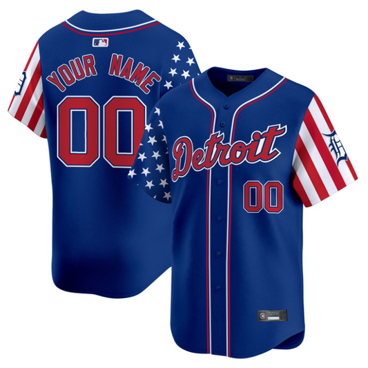 Custom Detroit Tigers Jersey 2025 Memorial Day Vapor Premier Limited Stitched Royal