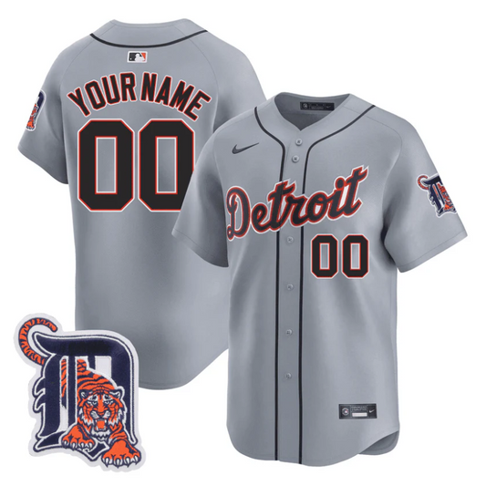 Custom Detroit Tigers Jersey Name, Number Baseball Stitched Cool Grey