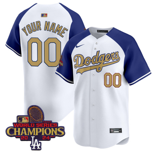 Custom Dodgers Jersey 2025 Gold Vapor Premier Limited Stitched Alternate