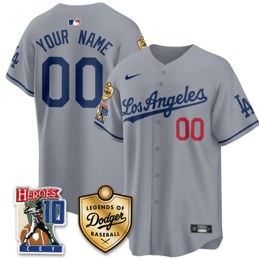 Custom Dodgers Jersey Ron Cey Legends Of Dodgers Baseball Stitched Gray