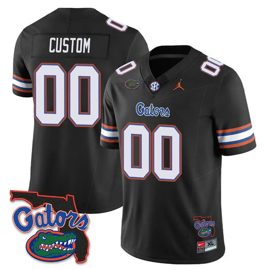 Custom Florida Gators Jersey Name and Number College Football Black Limited – All Stitched