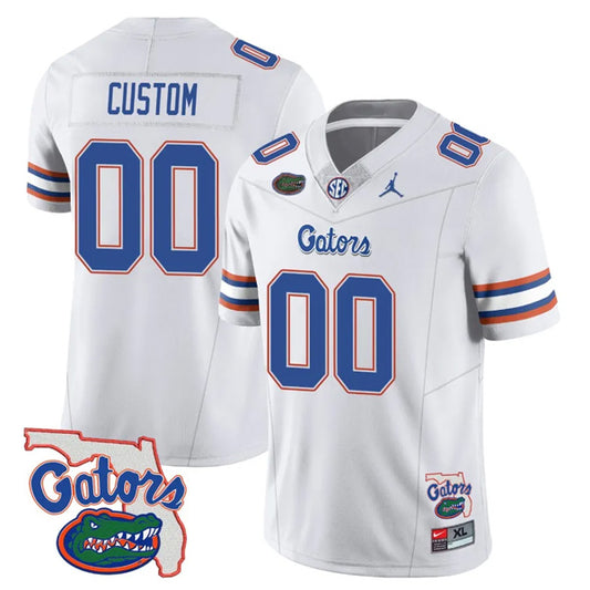 Custom Florida Gators Jersey Name and Number College Football White Limited – All Stitched
