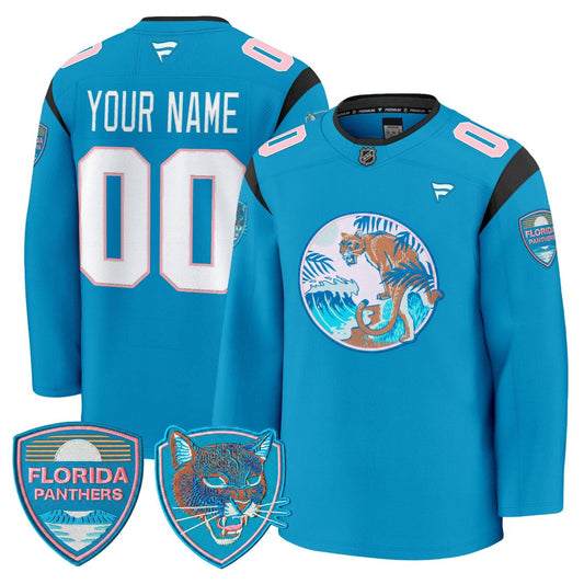 Custom Florida Panthers Jersey Name, Number SoFlo Night Edition Premium Stitched