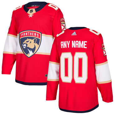 Custom Florida Panthers Red 2017-2018 Home Hockey Jersey