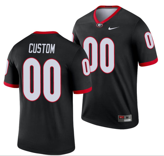 Custom Georgia Bulldogs Jersey Name and Number College NCAA Football Legend Black