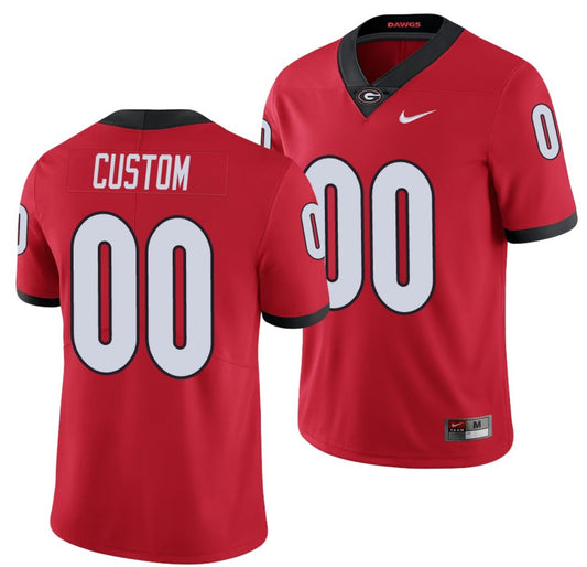 Custom Georgia Bulldogs Jersey Name and Number College NCAA Football Limited Red