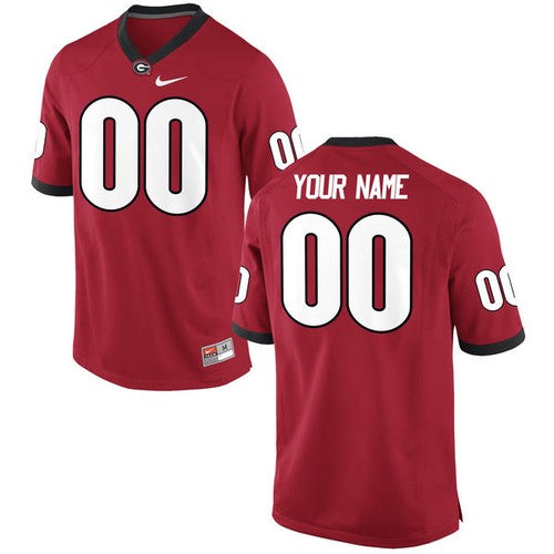 Custom Georgia Bulldogs Jersey Name and Number College NCAA Football Red