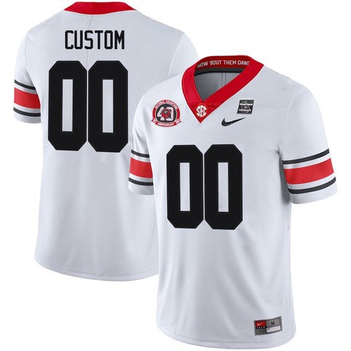 Custom Georgia Jersey Name and Number College NCAA Football 1980 40th Anniversary White