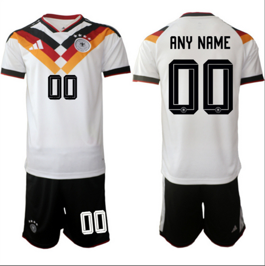 Custom Germany Team Jersey Name, Number 2025-26 White Home Soccer Suit