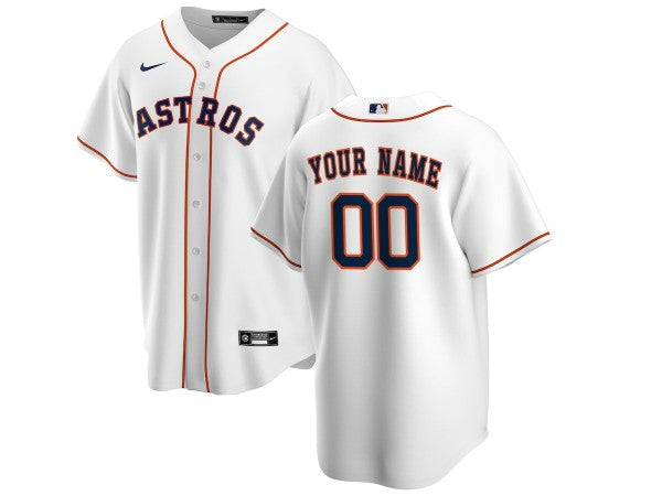 Custom Houston Astros Cool Base Jersey - White