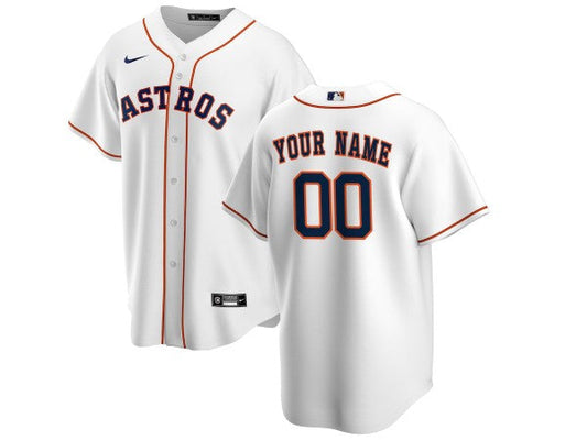 Custom Houston Astros Cool Base Jersey - White