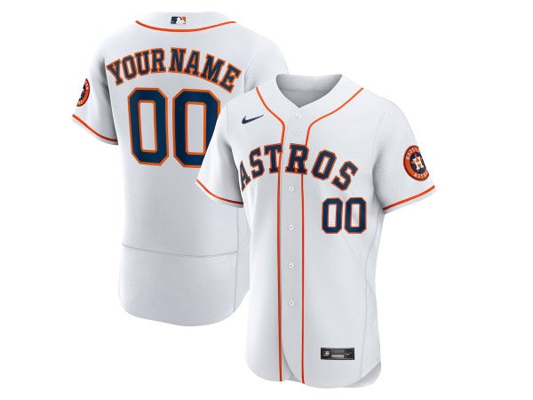 Custom Houston Astros Flex Base Jersey - White