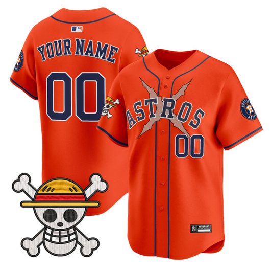 Custom Houston Astros Jersey Name, Number One Piece 2025 Limited Stitched Orange