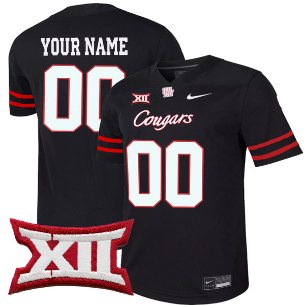 Custom Houston Cougars Jersey Name and Number College Football Alternate Black – All Stitched