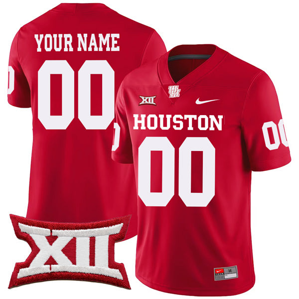 Custom Houston Cougars Jersey Name and Number College Football Red Game – All Stitched
