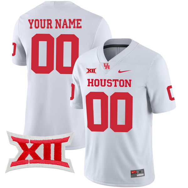 Custom Houston Cougars Jersey Name and Number College Football White Game – All Stitched