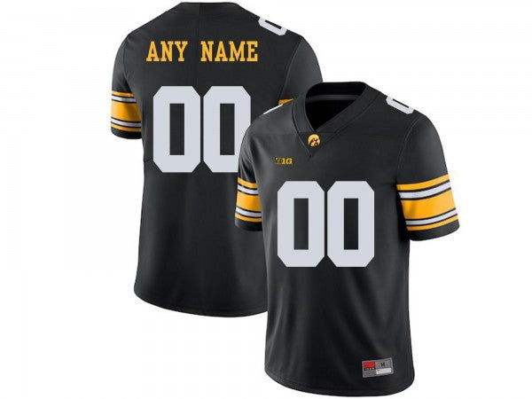 Custom Iowa Hawkeyes Black College Football Jersey