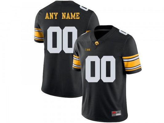 Custom Iowa Hawkeyes Black College Football Jersey