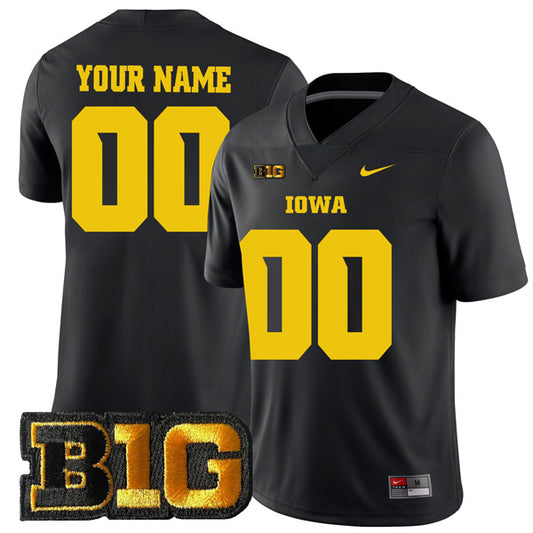 Custom Iowa Hawkeyes Jersey Name and Number College Football Black Alternate – All Stitched