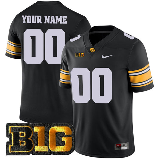 Custom Iowa Hawkeyes Jersey Name and Number College Football Black Game – All Stitched