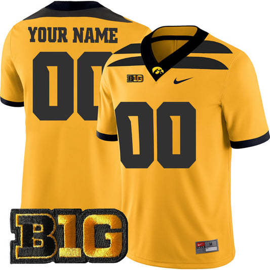 Custom Iowa Hawkeyes Jersey Name and Number College Football Gold Game – All Stitched