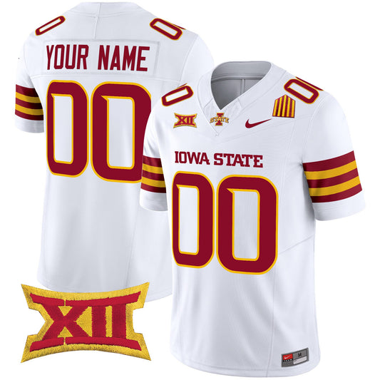 Custom Iowa State Cyclones Jersey Name, Number 2025 Stitched White