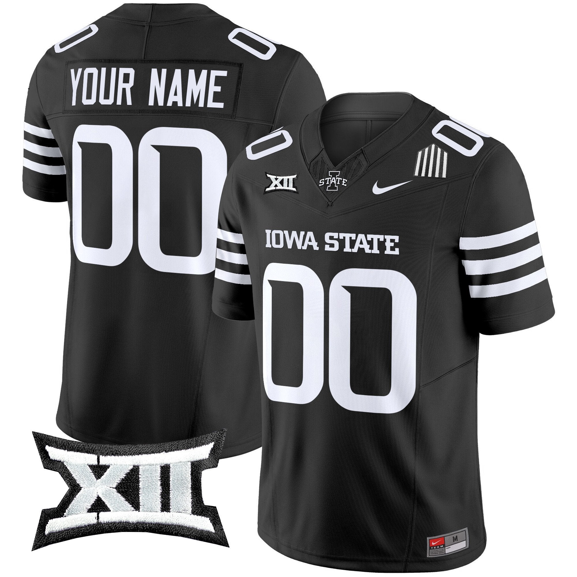 Custom Iowa State Cyclones Jersey Name, Number 2025 Stitched Black