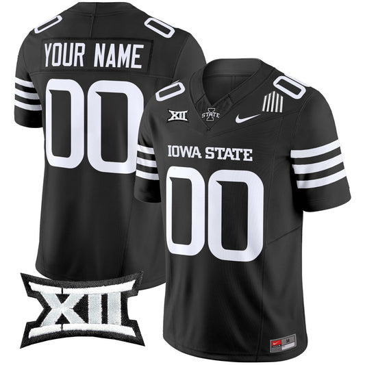Custom Iowa State Cyclones Jersey Name, Number 2025 Stitched Black