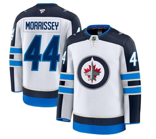 Custom Josh Morrissey Jets Jersey - White All Stitched